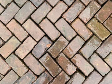 Oude gebakken keiformaten Doesburg (op pallets), Ophalen of Verzenden, Gebruikt, Keramiek, Klinkers