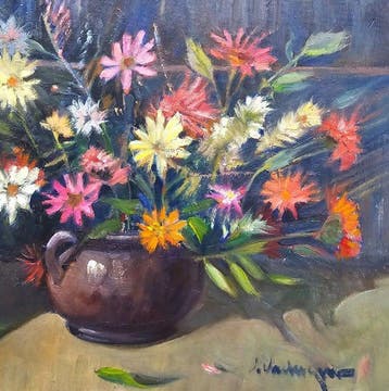 Josep Verdaguer i Coma (1923–2008) - Colourful Floral Still