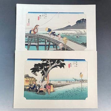 Ukiyo-e | Kakegawa - Fukuroi - Japanse houtsneden - Ando /