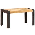 vidaXL Eettafel 140x70x76 cm massief ruw mangohout, Huis en Inrichting, Tafels | Eettafels, Verzenden, Nieuw