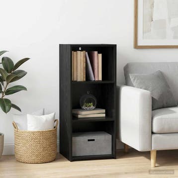 vidaXL Dressoir Zwart eiken 40 x 41 x 93 cm Bewerkt hout, Verzenden, Nieuw, Overige houtsoorten, Minder dan 50 cm