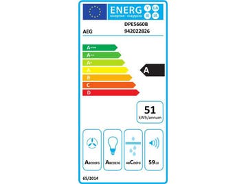 AEG DPE5660B - Semi-inbouw afzuigkap -, Verzenden, Zo goed als nieuw