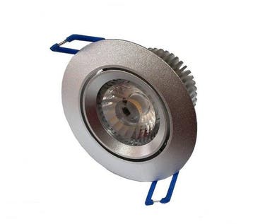 Inbouwspot AC-COB 7w CRI90 Warm-wit Dimbaar silver, Verzenden, Nieuw