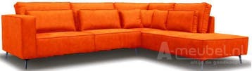 Hoekbank Groede - hoekbanken - Oranje, Nieuw, 150 cm of meer, Leer, 250 tot 300 cm