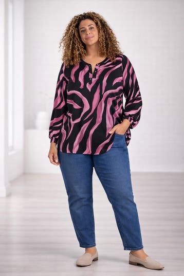 ZHENZI blouse v-hals lange mouw Maat:, Verzenden, Nieuw, Overige kleuren