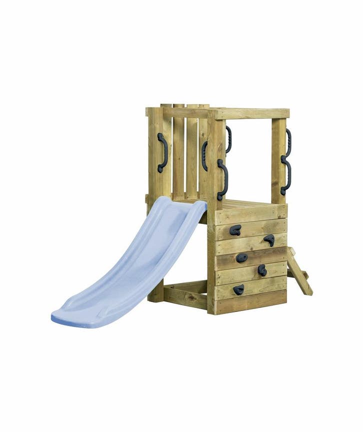 Houten Speeltoestel Irma Small met pastelblauwe glijbaan, Kinderen en Baby's, Speelgoed | Overig, Nieuw, Ophalen of Verzenden