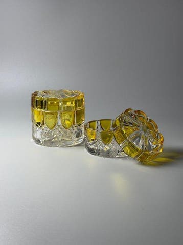 Art Nouveau Toiletset (2) - Val Saint Lambert - Kristal -