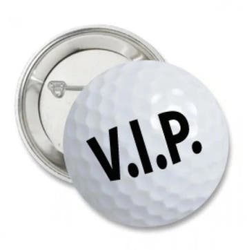 Button of (kleding)magneet VIP golf met/zonder extra tekst, Verzenden, Nieuw, Overige typen