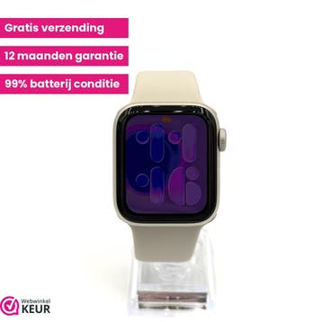Apple Watch SE 2e gen 40mm starlight | 99% batterij, Stressniveau, Verzenden, IOS, Zo goed als nieuw