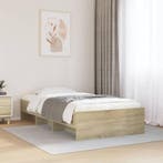 vidaXL Bedframe zonder matras hout sonoma eikenkleurig, 90 cm, Eenpersoons, Bruin, Verzenden