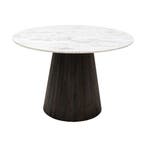 *WOONWINKEL* Kare Design Glenn Ronde Eettafel Zwart Met Wit, Verzenden, Nieuw