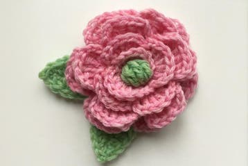 Haakpatroon Pioenroos - gehaakte bloem voor decoratie & ac, Ophalen of Verzenden, Nieuw