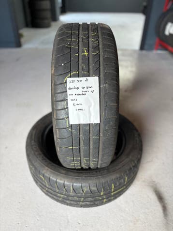 235/50/18 DUNLOP SP SPORTMAXX MO 6 MM 2 STUKS 140,- (0117), Ophalen, 18 inch, Gebruikt, 235 mm