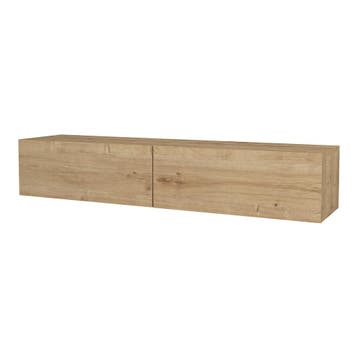 [en.casa] Tv-meubel Toivakka zwevend 135x31x25 cm eiken, Huis en Inrichting, Kasten | Dressoirs, Verzenden, Nieuw