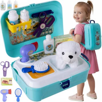 Ruhhy hondensalon speelset – pluche hond met accessoires.., Ophalen of Verzenden, Nieuw