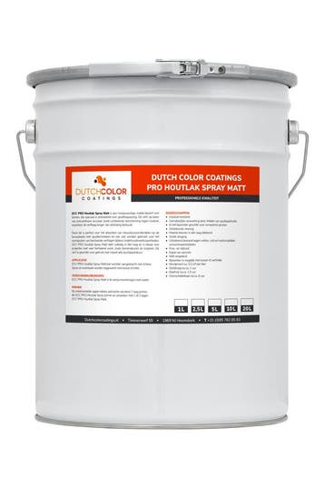 DCC PRO Aqua Houtlak Spray Matt RAL 9016 | Verkeerswit 20L, Verzenden, Wit, Nieuw, 15 tot 20 liter