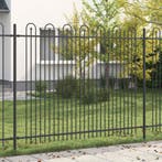vidaXL Spike Boog Hek DRONTEN Zwart, Tuin en Terras, Verzenden, Nieuw, IJzer