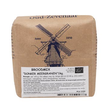 Molen de Hoop Broodmix (Donker Meergranen) Biologisch 1kg, Verzenden, Nieuw