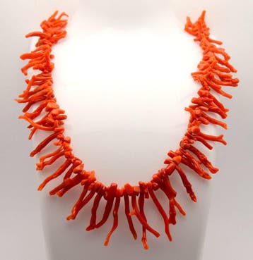 Koraal - Rood koraal - 42 g - Halsketting - Sardisch, Verzamelen, Mineralen en Fossielen