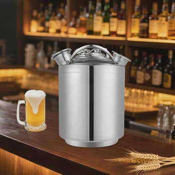 10L RVS Bierleiding Reinigingsvat met 3 Aansluitingen - Tapb, Verzenden, Nieuw