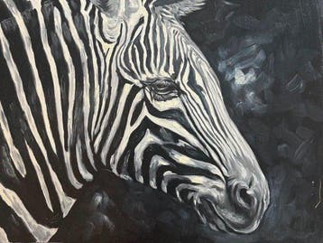 Nguyn V.L (1993) - Le zèbre 60 80 cm - No Reserve