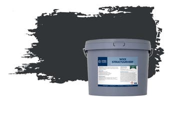 Wixx Structuurverf Mat - 10L RAL 7021 | Zwartgrijs 10L, Zwart, Nieuw, Verf, Verzenden