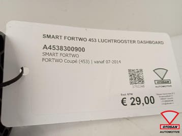 Smart Fortwo 453 2015+ Luchtrooster dashboard A4538300900, Ophalen, Gebruikt, Smart