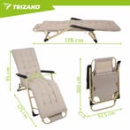 Trizand 3-in-1 tuinligstoel voor terras, tuin of strand m..., Ophalen of Verzenden, Nieuw