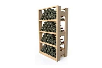 Wijnrek Hout | 4 Houten Niveaus | 40-72 Flessen |  630x36..., Verzenden, Nieuw in verpakking
