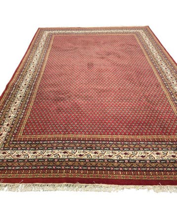 Groot Perzisch tapijt Mir 350x250 wollenvloerkeed, 200 cm of meer, Zo goed als nieuw, Rechthoekig, Blauw
