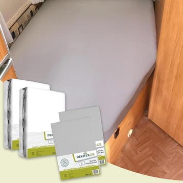 Textielpakket Frans bed - 2 moltons en 2 hoeslakens - rechts, Eenpersoons, Verzenden, Nieuw, Wit