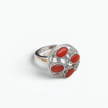Koraal - Argento 925 - Ring - Italiaans vakmanschap, Antiek en Kunst