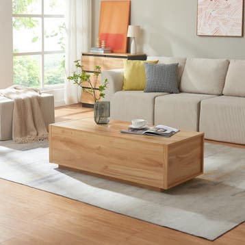 Salontafel Turur 104x50x40 cm eikenkleurig [en.casa], Verzenden, Nieuw