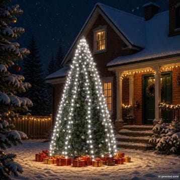 vidaXL Kerstboomverlichting met 400 LEDs koudwit net 400 cm, Verzenden, Nieuw, Kunststof