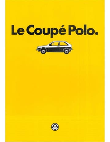 1986 VOLKSWAGEN POLO COUPÉ BROCHURE FRENCH, Nieuw, Volkswagen, Author