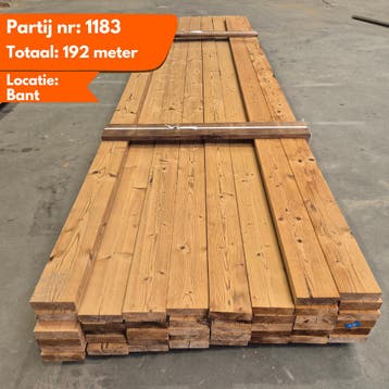 Partij Thermo Vuren Balken 4200-4500x136x40mm, Tuin en Terras, Ophalen of Verzenden, Nieuw
