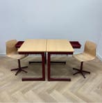 complete schoolset Galvanitas 10 stuks tafels + stoelen, Ophalen of Verzenden, Gebruikt, Vijf, Zes of meer stoelen