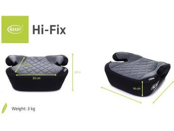 4Baby Hi-Fix - i-Size Booster 125-150 cm - Ergonomisch -, Verzenden, Zo goed als nieuw
