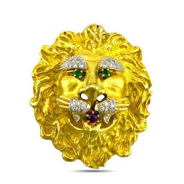 Broche - 18 karaat Geel goud, Exclusieve 18K geelgouden