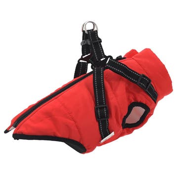 vidaXL Hondenjas met harnas waterdicht reflecterend rood L24, Verzenden, Nieuw