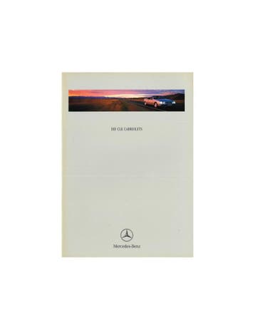1998 MERCEDES BENZ CLK CABRIO BROCHURE DUITS, Nieuw, Author