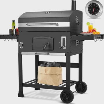 XXL Barbecue Smoker Trolley met Wielen, Thermometer en RVS H, Verzenden, Nieuw