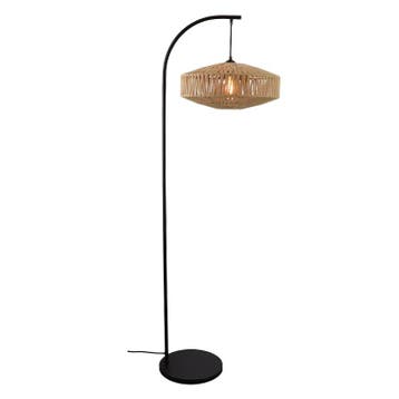 Japandi vloerlamp bruin, Selena, met schakelaar, Japandi, Nieuw, Ophalen of Verzenden, Metaal