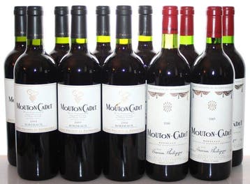 1981 1985 x 3, 2004 x 3, 2005 x 3 & 2006 Mouton Cadet -, Nieuw