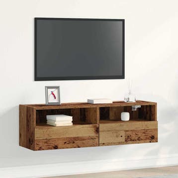 vidaXL TV Wandkast 100 x 30 x 30 cm Oud hout Bewerkt hout, Minder dan 50 cm, Verzenden, Nieuw, Minder dan 100 cm