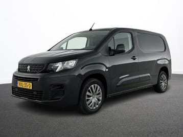 Peugeot Partner 1.5 BlueHDi 100 S&S L2, Gebruikt, Euro 6, Leder en Stof, Zwart