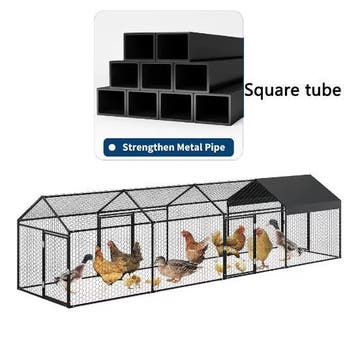 Metalen Kippenren 4×1×1 m met UV Waterdichte Cover, Verzenden, Nieuw