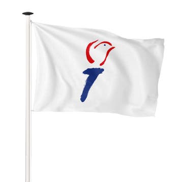 NR 549: Vlag vrijheid fakkel 150x225cm (voor masten 6 of 7, Nieuw