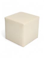 vdm. poef, grijs kunstleder, Overige plaatsen, Ophalen of Verzenden, Gebruikt, Stoel