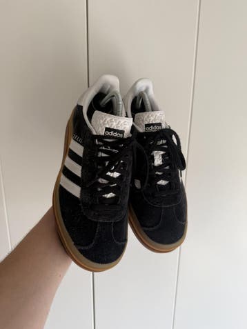 Adidas Gazelle Bold – Zwart/Wit – Maat 37.5, Zwart, Sneakers of Gympen, Gedragen, Verzenden